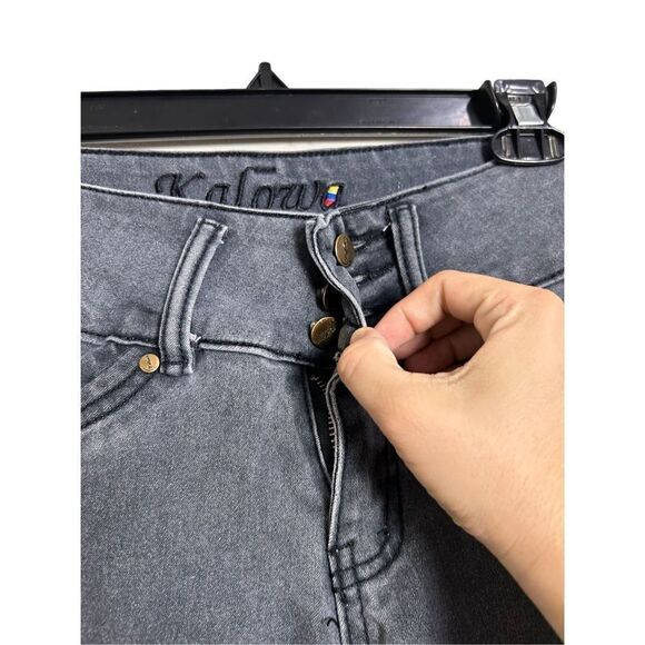 Kalowa Premium COLLECTION Colombian Grey Stretch Jeans Size 3 - Picture 3 of 9